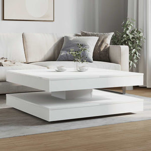 Drehbarer Couchtisch Weiß 90x90 cm