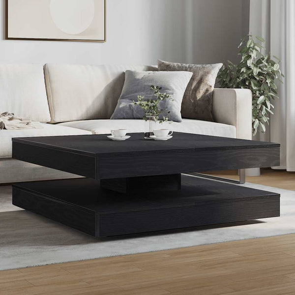 Drehbarer Couchtisch Schwarz Eiche 90x90 cm