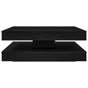 Drehbarer Couchtisch Schwarz Eiche 90x90 cm