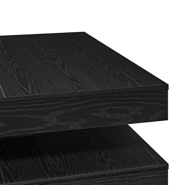 Drehbarer Couchtisch Schwarz Eiche 90x90 cm