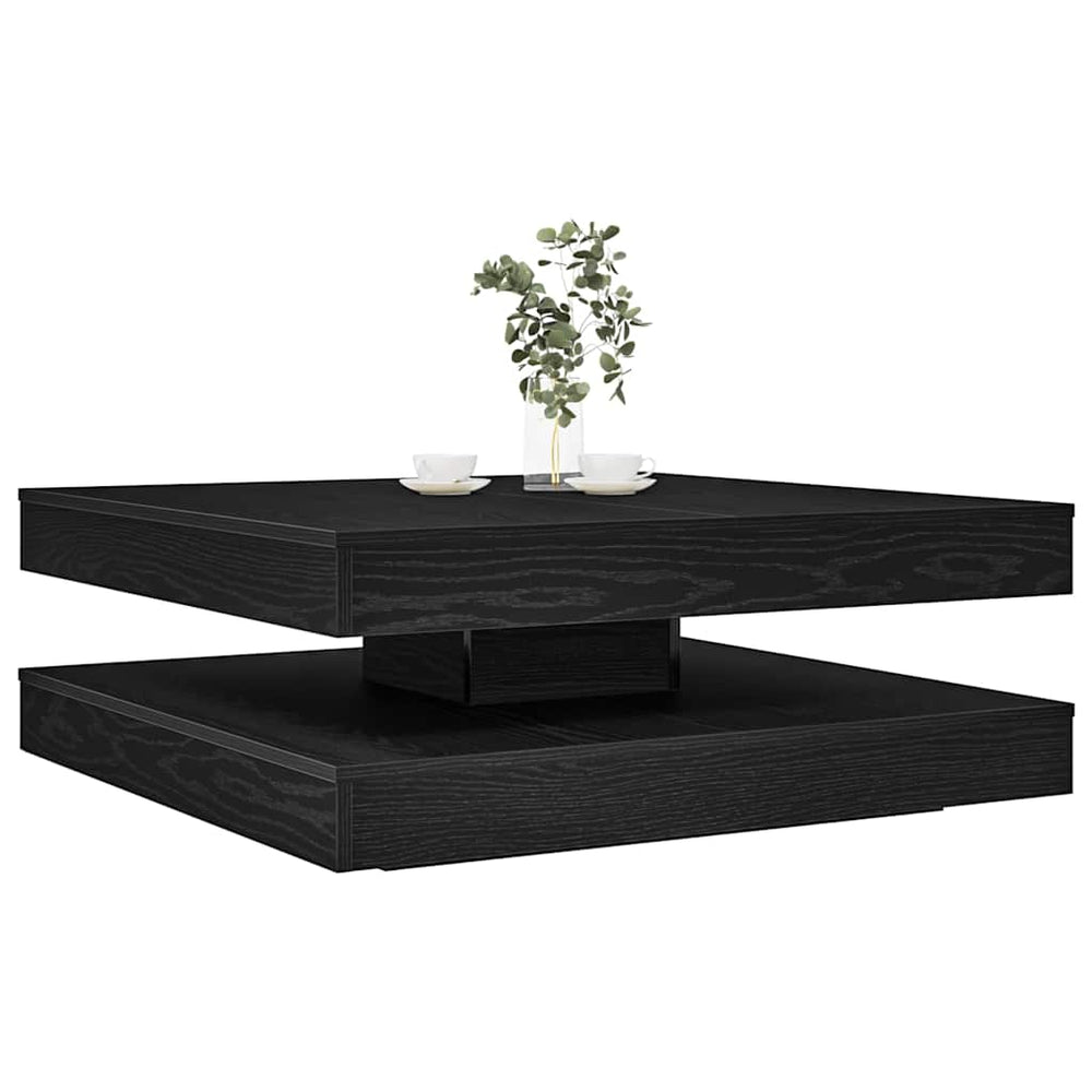 Drehbarer Couchtisch Schwarz Eiche 90x90 cm