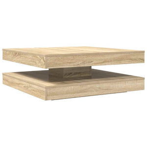 Drehbarer Couchtisch Sonoma-Eiche 90x90 cm
