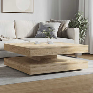 Drehbarer Couchtisch Sonoma-Eiche 90x90 cm