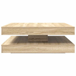 Drehbarer Couchtisch Sonoma-Eiche 90x90 cm