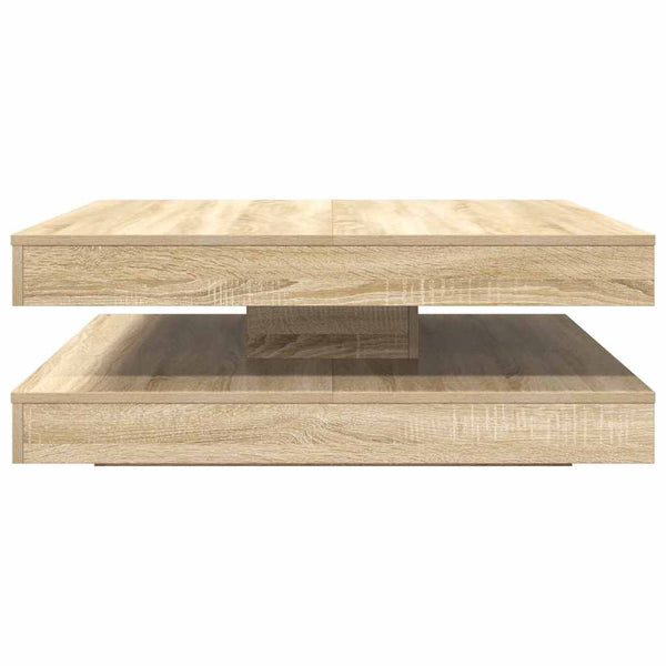 Drehbarer Couchtisch Sonoma-Eiche 90x90 cm