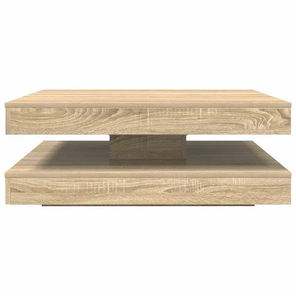 Drehbarer Couchtisch Sonoma-Eiche 90x90 cm