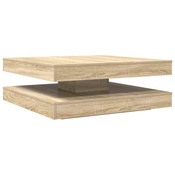 Drehbarer Couchtisch Sonoma-Eiche 90x90 cm