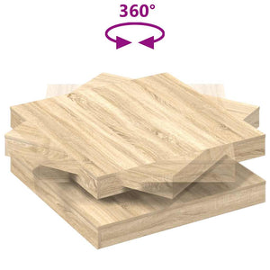 Drehbarer Couchtisch Sonoma-Eiche 90x90 cm
