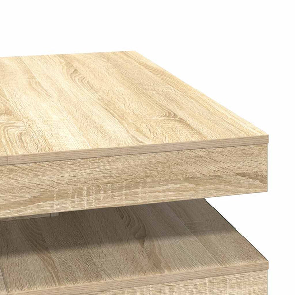 Drehbarer Couchtisch Sonoma-Eiche 90x90 cm