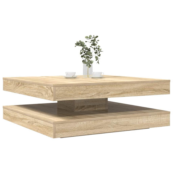 Drehbarer Couchtisch Sonoma-Eiche 90x90 cm