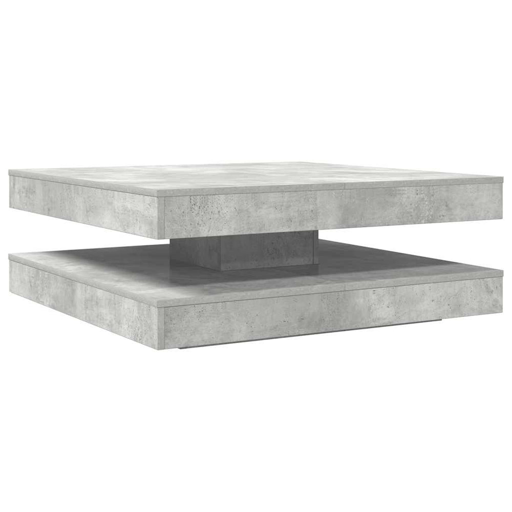 Drehbarer Couchtisch Betongrau 90x90 cm