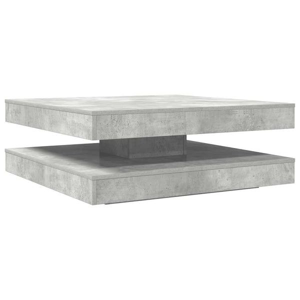Drehbarer Couchtisch Betongrau 90x90 cm