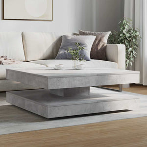 Drehbarer Couchtisch Betongrau 90x90 cm