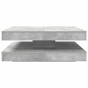Drehbarer Couchtisch Betongrau 90x90 cm