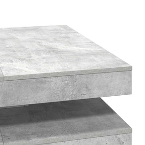 Drehbarer Couchtisch Betongrau 90x90 cm