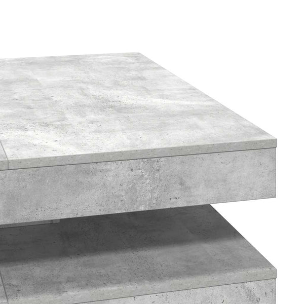 Drehbarer Couchtisch Betongrau 90x90 cm