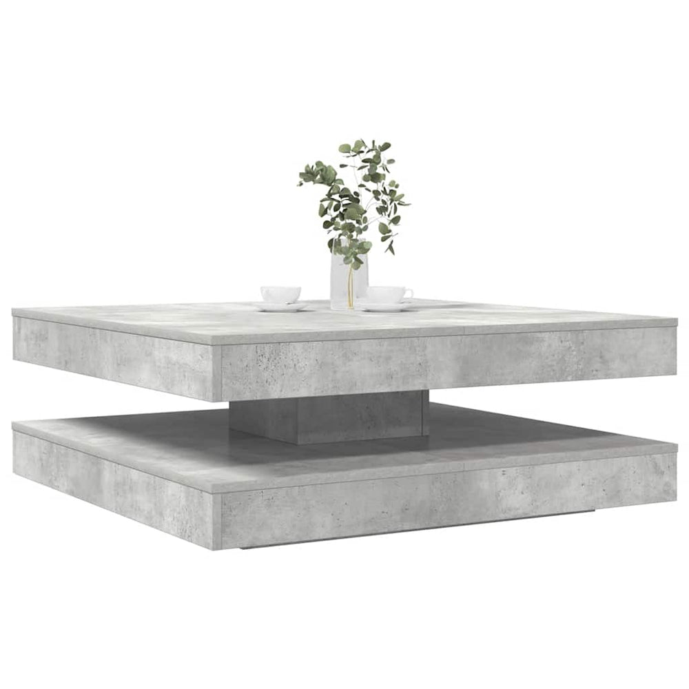 Drehbarer Couchtisch Betongrau 90x90 cm