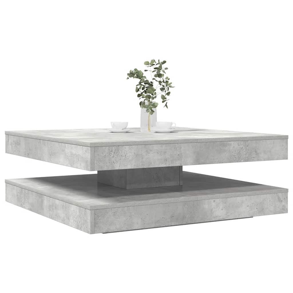 Drehbarer Couchtisch Betongrau 90x90 cm