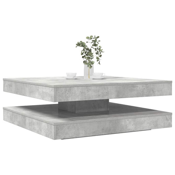Drehbarer Couchtisch Betongrau 90x90 cm