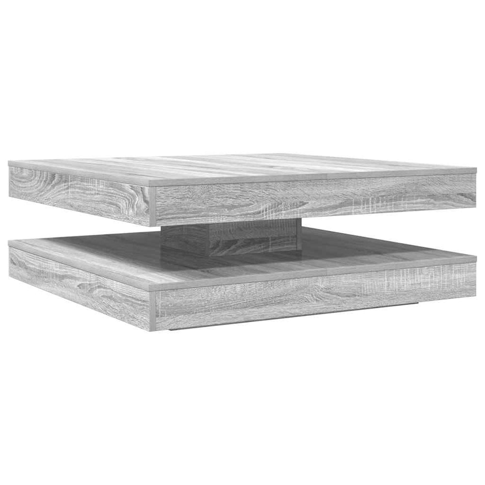 Drehbarer Couchtisch Grau Sonoma 90x90 cm