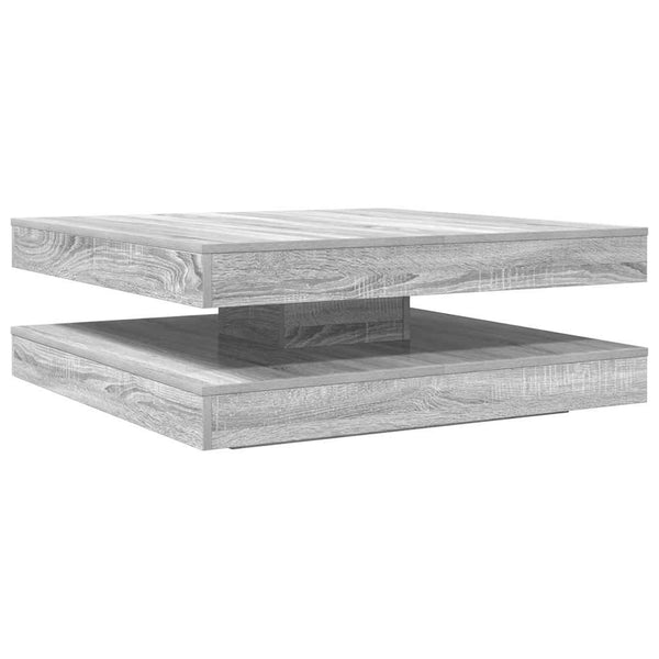 Drehbarer Couchtisch Grau Sonoma 90x90 cm