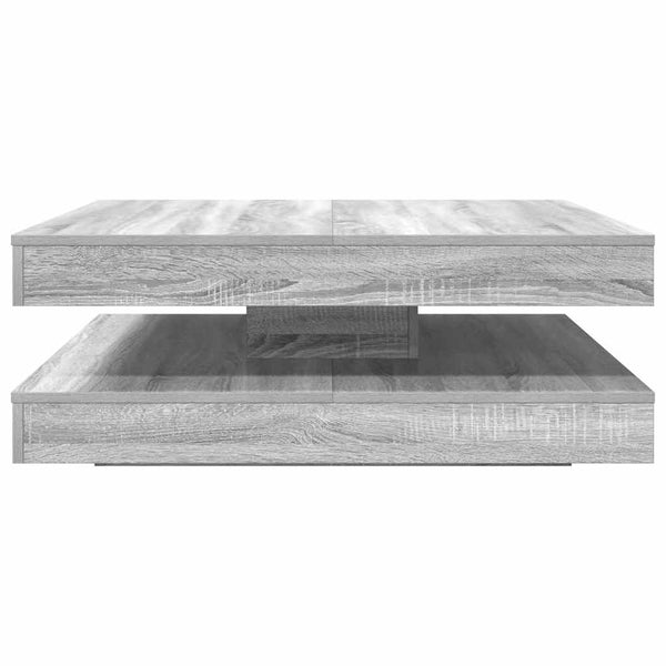Drehbarer Couchtisch Grau Sonoma 90x90 cm