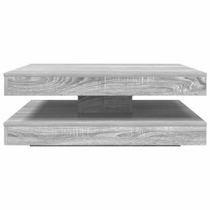 Drehbarer Couchtisch Grau Sonoma 90x90 cm