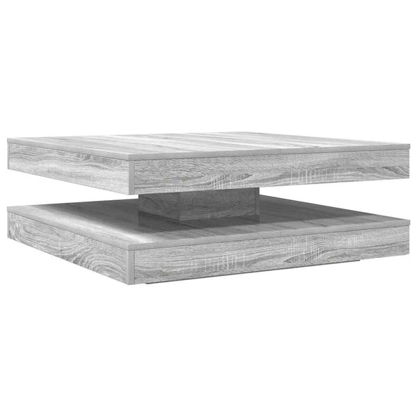 Drehbarer Couchtisch Grau Sonoma 90x90 cm