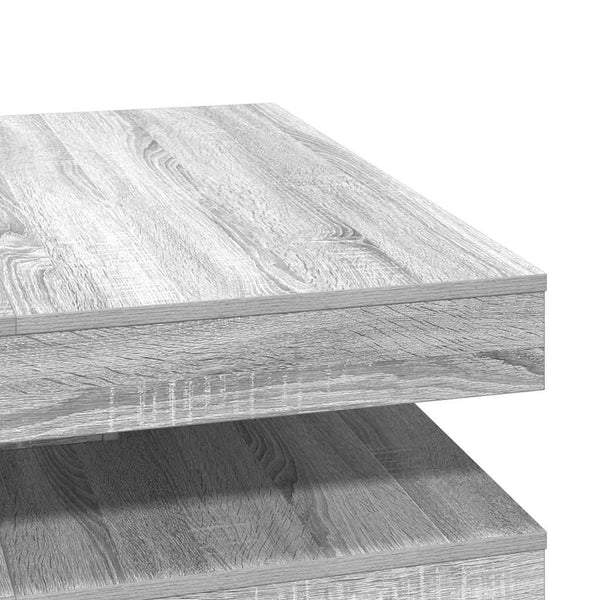 Drehbarer Couchtisch Grau Sonoma 90x90 cm