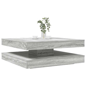 Drehbarer Couchtisch Grau Sonoma 90x90 cm