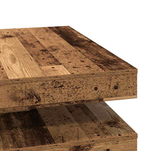 Drehbarer Couchtisch Altholz-Optik 90x90 cm