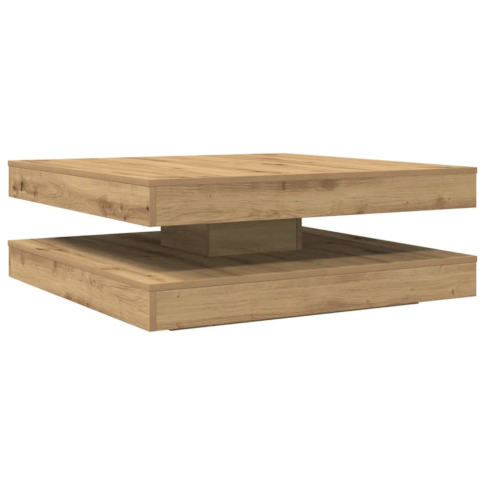 Drehbarer Couchtisch Artisan-Eiche 90x90 cm