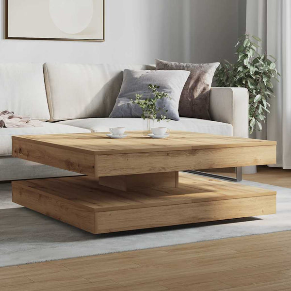 Drehbarer Couchtisch Artisan-Eiche 90x90 cm