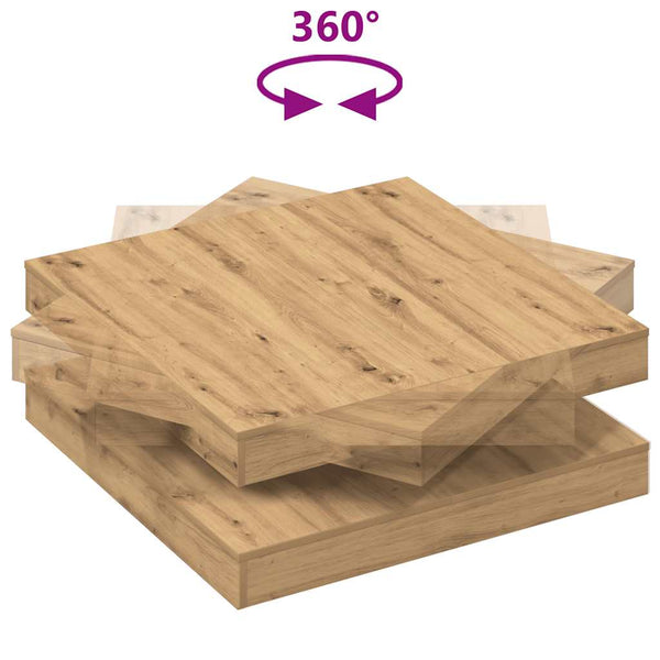 Drehbarer Couchtisch Artisan-Eiche 90x90 cm