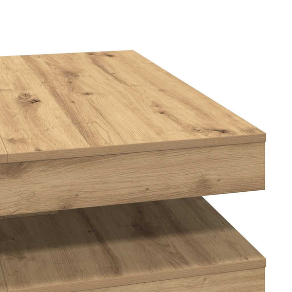 Drehbarer Couchtisch Artisan-Eiche 90x90 cm