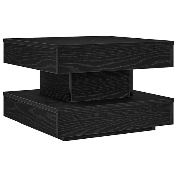 Drehbarer Couchtisch Schwarz 50x50 cm