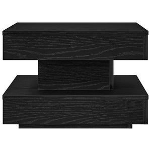 Drehbarer Couchtisch Schwarz 50x50 cm