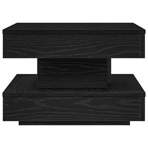Drehbarer Couchtisch Schwarz 50x50 cm