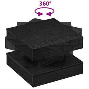 Drehbarer Couchtisch Schwarz 50x50 cm