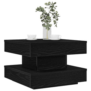 Drehbarer Couchtisch Schwarz 50x50 cm