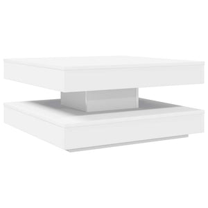 Drehbarer Couchtisch Weiß 70x70 cm
