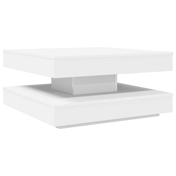 Drehbarer Couchtisch Weiß 70x70 cm