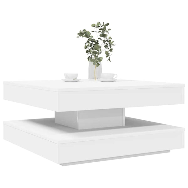 Drehbarer Couchtisch Weiß 70x70 cm