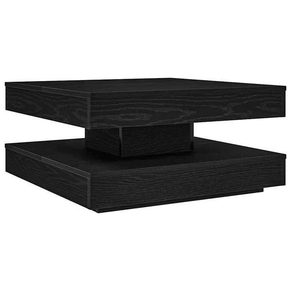 Drehbarer Couchtisch Schwarz 70x70 cm