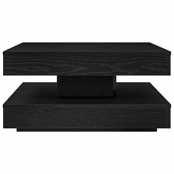 Drehbarer Couchtisch Schwarz 70x70 cm