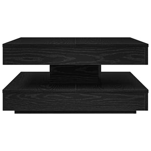 Drehbarer Couchtisch Schwarz 70x70 cm