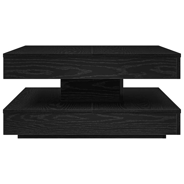 Drehbarer Couchtisch Schwarz 70x70 cm