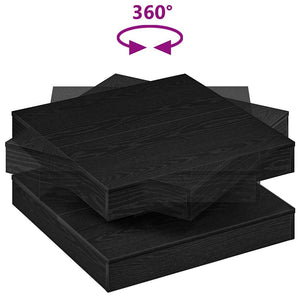 Drehbarer Couchtisch Schwarz 70x70 cm