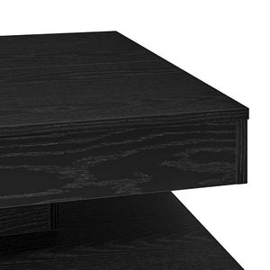 Drehbarer Couchtisch Schwarz 70x70 cm