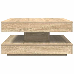 Drehbarer Couchtisch Sonoma-Eiche 70x70 cm